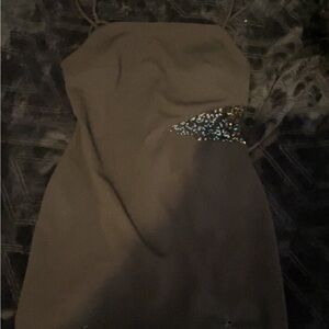 Elegant Brown Dress with Sequin Detail